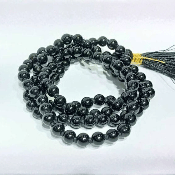 Black Hakik Mala - 108 Beads
